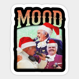 Retro Vtg Mood Drinking Christmas Humor Parody Music Sticker